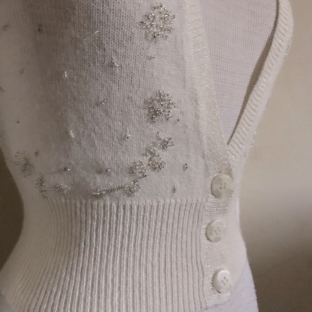 Vintage Beaded Angora Blend Cardigan - Picture 5 of 14